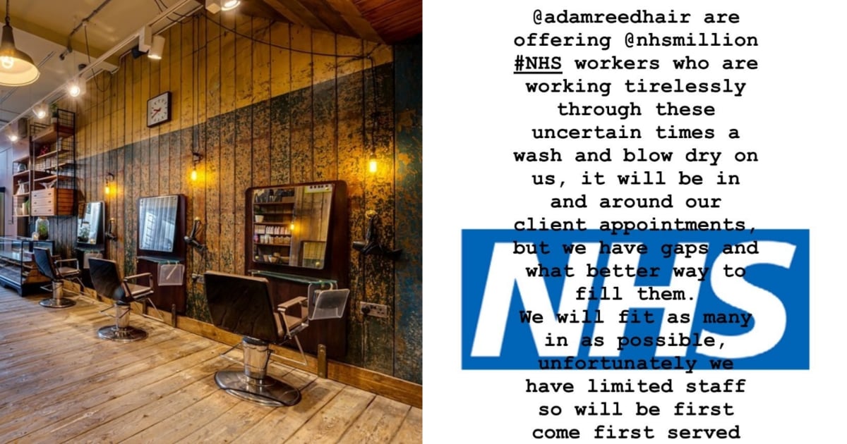 Adam Reed Salon London Offers Free Blow Dries For NHS Staff POPSUGAR
