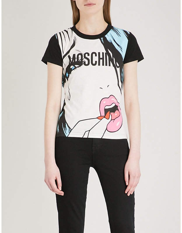 Moschino Pop Art Print Cotton Jersey T-Shirt