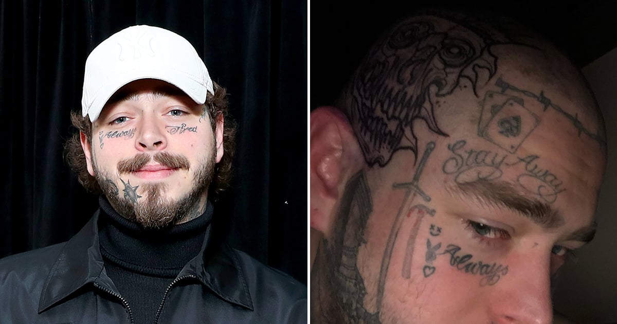 Post Malone Shaved Head and Debuted New Skull Tattoo POPSUGAR Beauty
