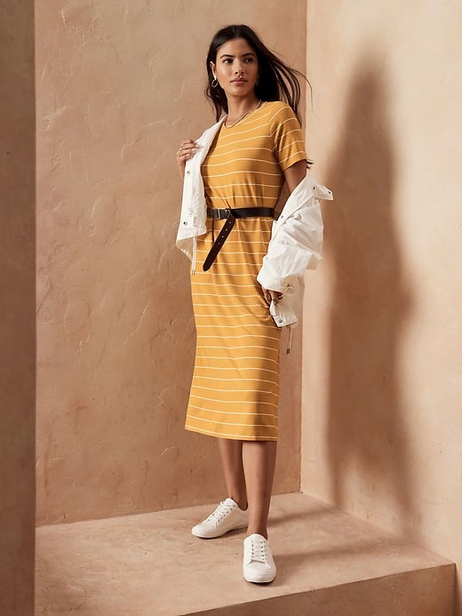 Banana Republic Factory Store Tie-Waist T-Shirt Midi Dress