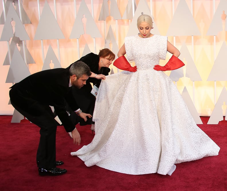 Lady Gaga in Azzedine Alaïa at the 2015 Oscars