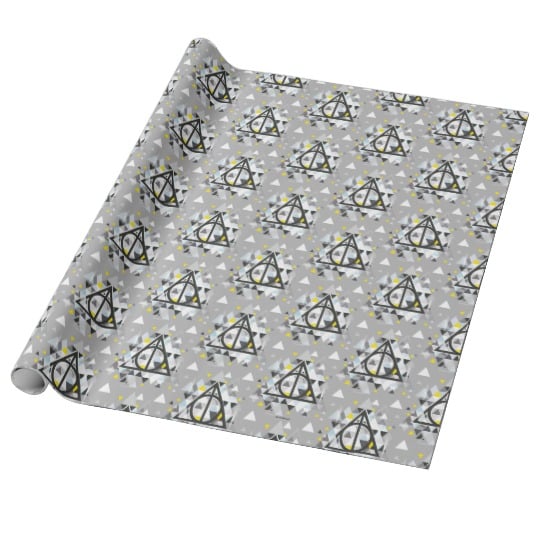 Harry Potter Geometric Deathly Hallows Symbol Wrapping Paper