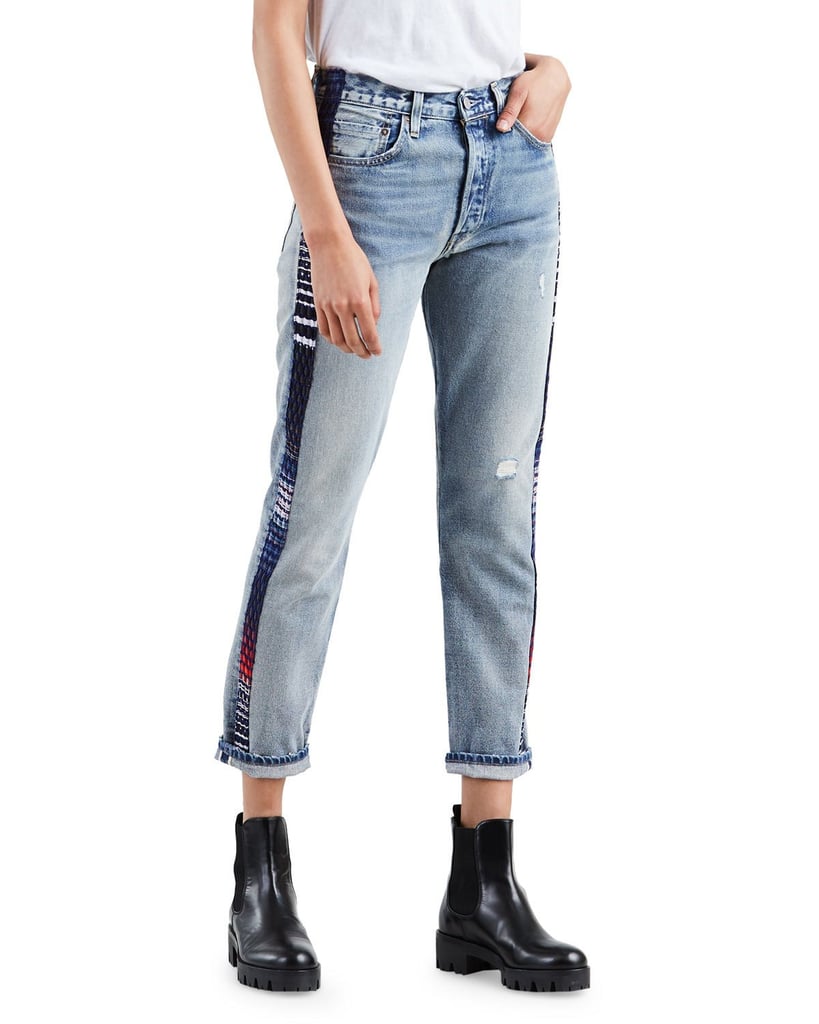 Levi's Made & Crafted 501 Cropped Skinny Jeans with Side Panels