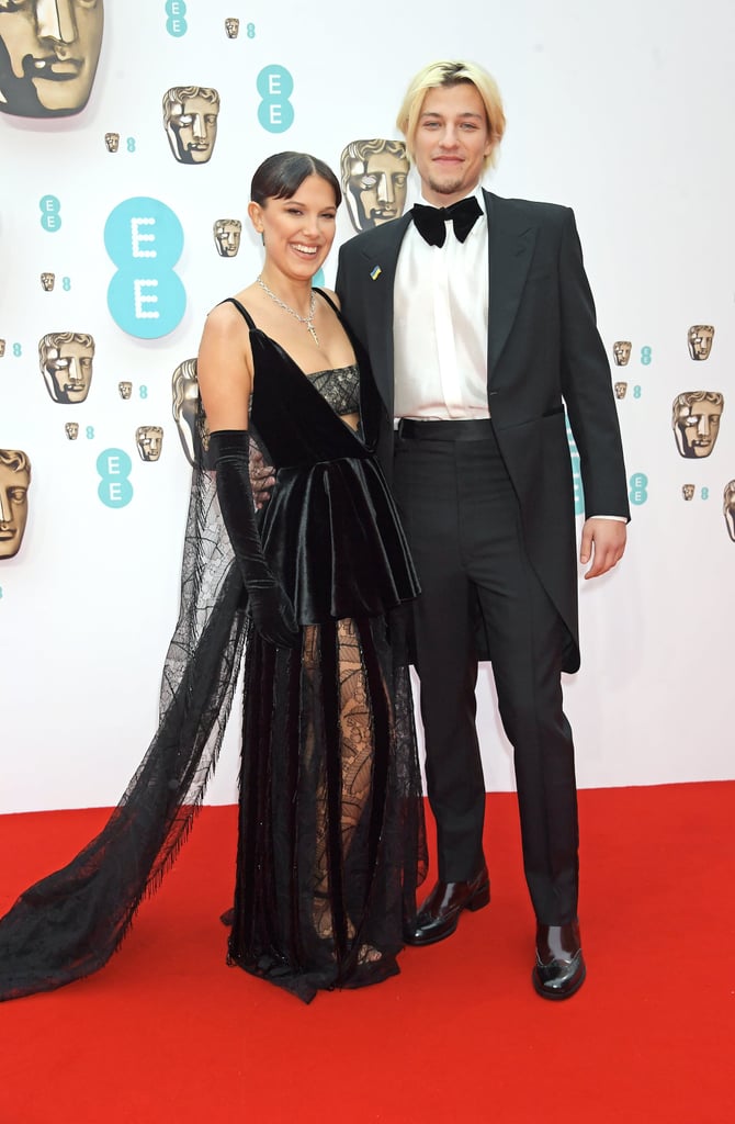 Millie Bobby Brown and Jake Bongiovi at the 2022 BAFTA Awards