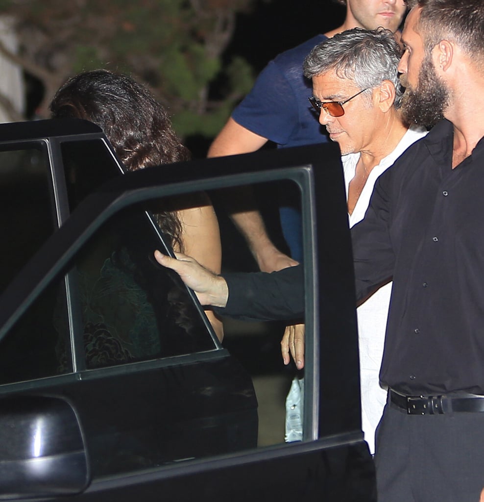 George and Amal Clooney Have Dinner With Cindy Crawford