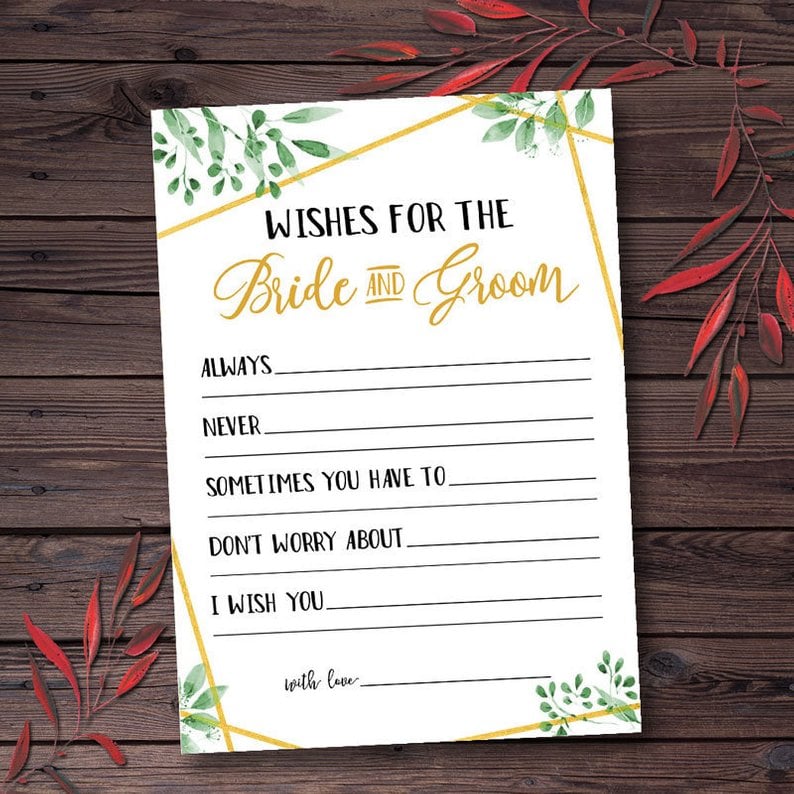 Wishes For Bride To Be Wishes For Bride And Groom Printable Bridal Shower Game | Printable Bridal  Shower Games | Popsugar Love & Sex Photo 30