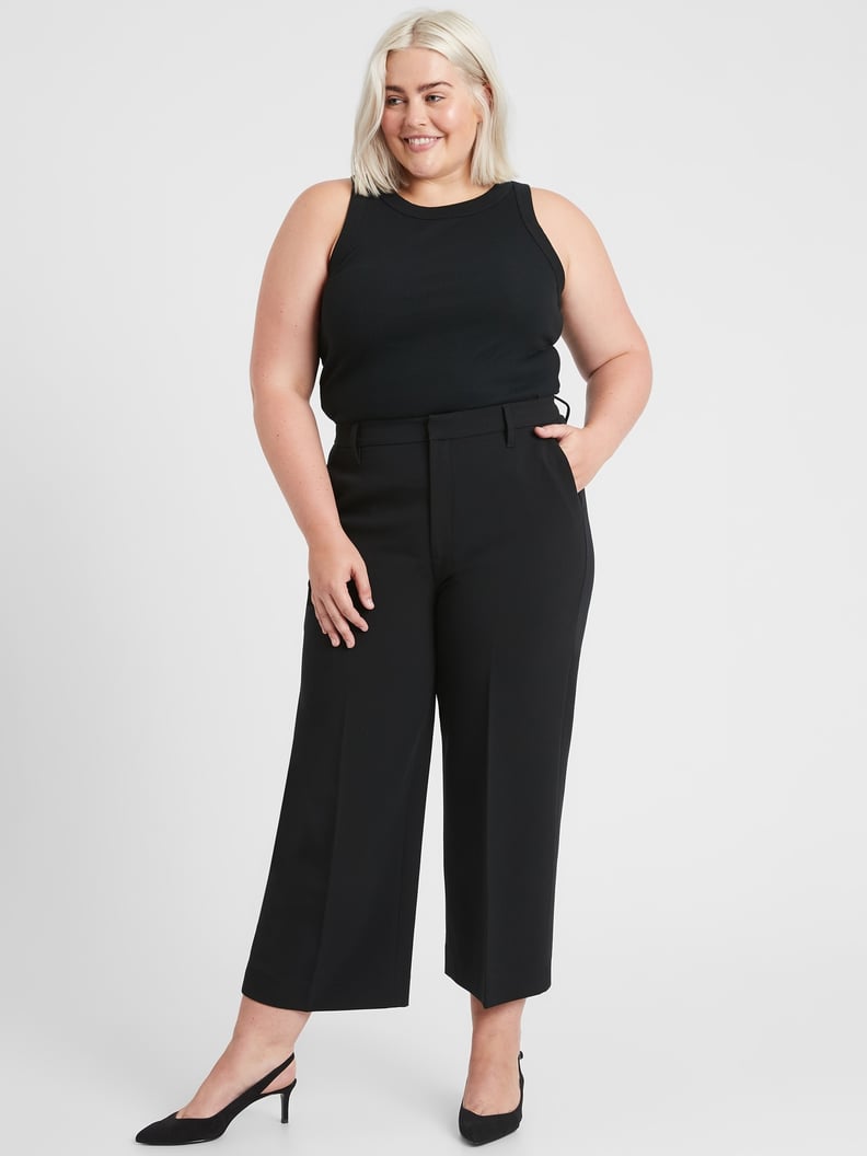 Banana Republic Slim Wide-Leg Cropped Pant