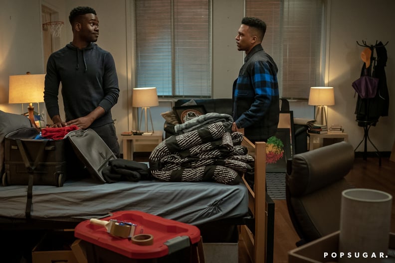 Bradley Gibson as Everett Neal, Lovell Adams-Gray as Dru Tejada in "Power Book II: Ghost" Season 3