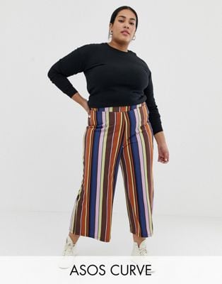 ASOS Design Curve 70s Stripe Culotte