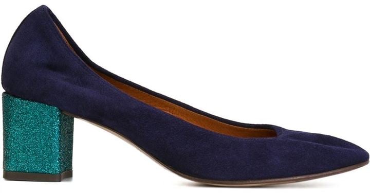 Lanvin Glitter Heel Pumps ($595)