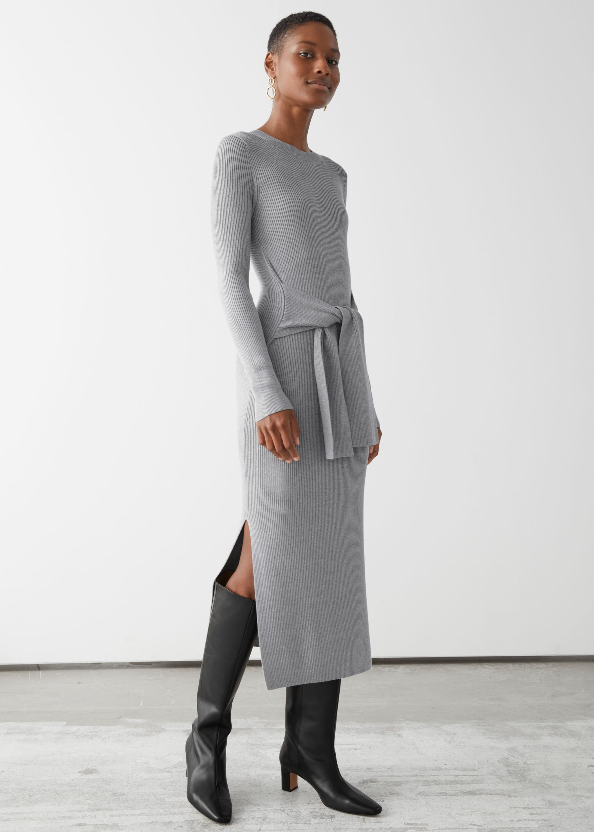 Fitted ribbed dress clearance