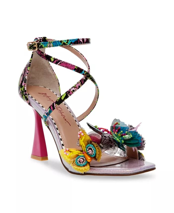 Betsey Johnson Women's Everlee Strappy Butterfly Embellishment Heels Sandals