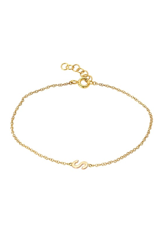 Zoe Lev 14k Gold Initial Bracelet