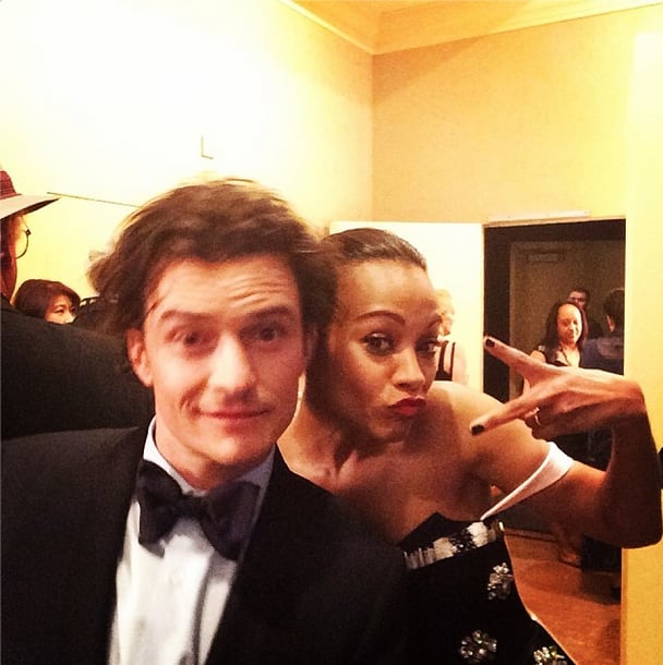 Zoe Saldana shared the love and the camera with Orlando Bloom after they presented at the Golden Globes.
Source: Instagram user goldenglobes