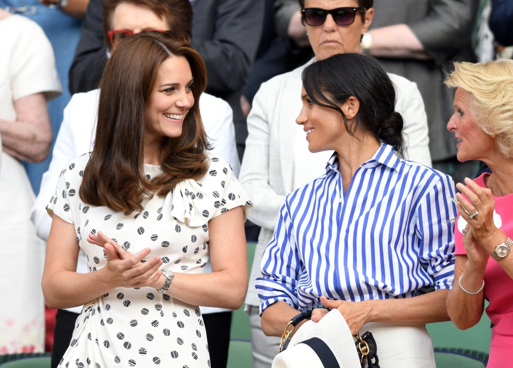 Kate Middleton's last appearance before officially going on maternity leave was at Wimbledon in July.