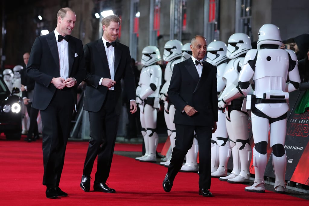 Prince William and Harry Star Wars Last Jedi Premiere 2017