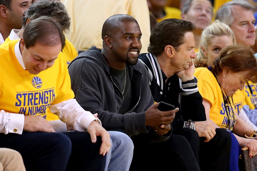 Kanye West at the Warriors Playoff Game