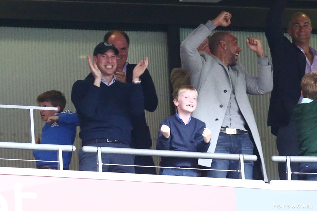 Prince William Cheering Aston Villa Soccer Team Video 2019