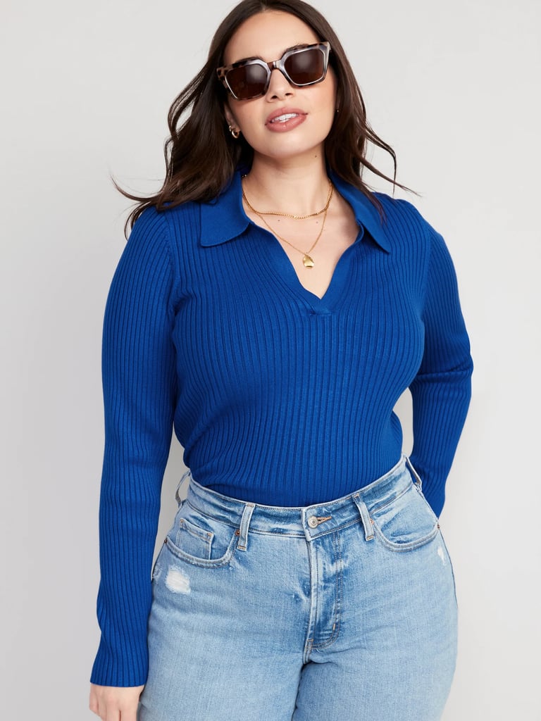 Old Navy Rib-Knit Collared Sweater