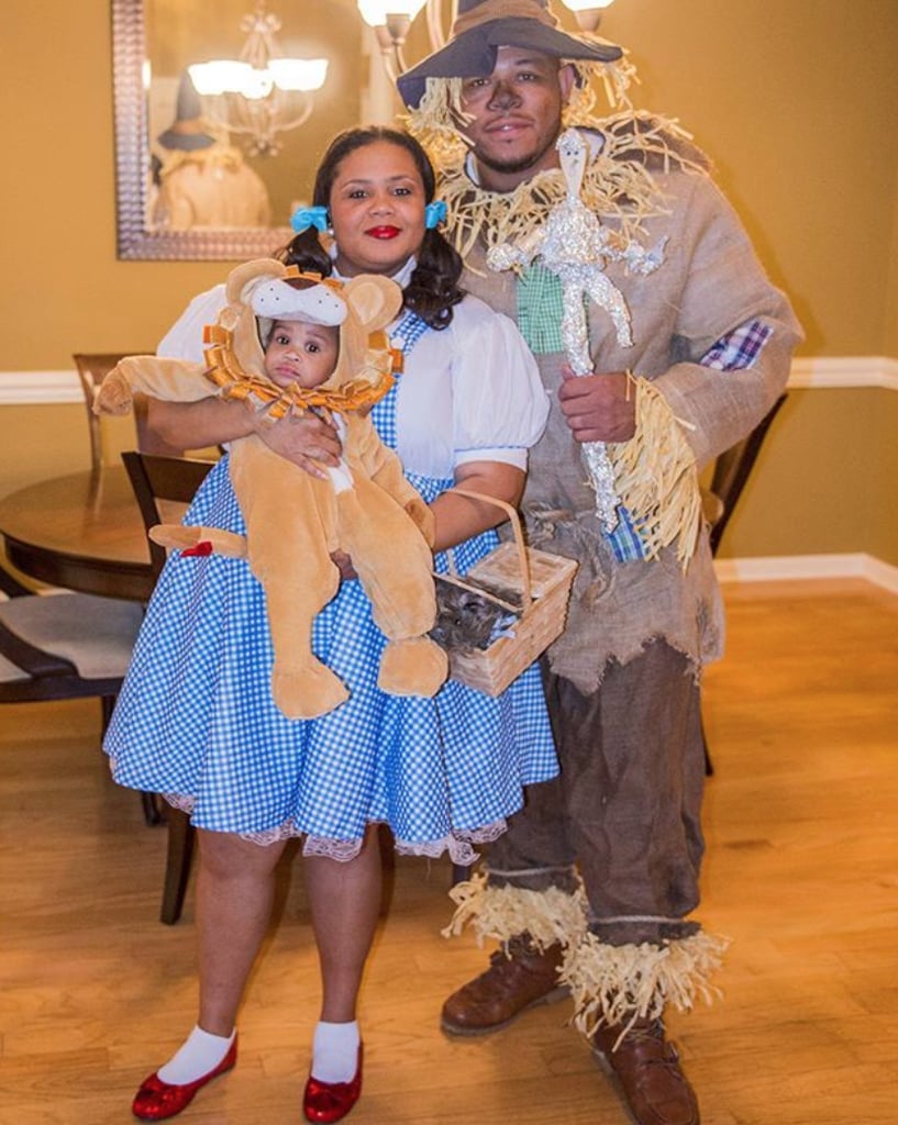 family costumes with newborn