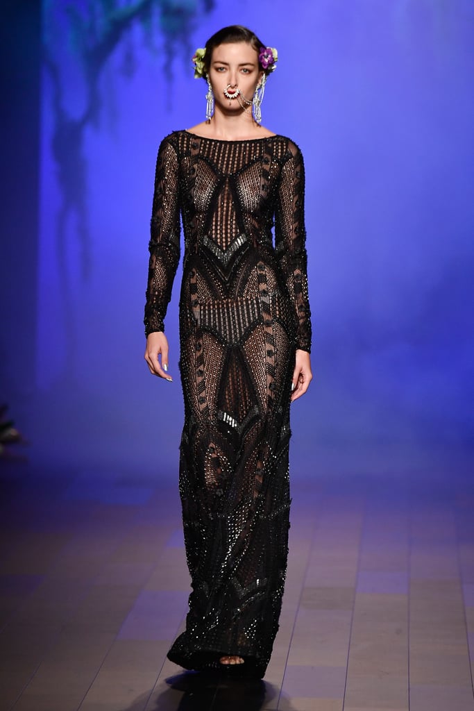 We can imagine Kate's stylist lining this glittering black gown with a slip for a fancy event. She could accessorize with one of her Anya Hindmarch box clutches in satin. We can imagine Kate's stylist lining this glittering black gown with a slip for a fancy event. She could accessorize with one of her Anya Hindmarch box clutches in satin.