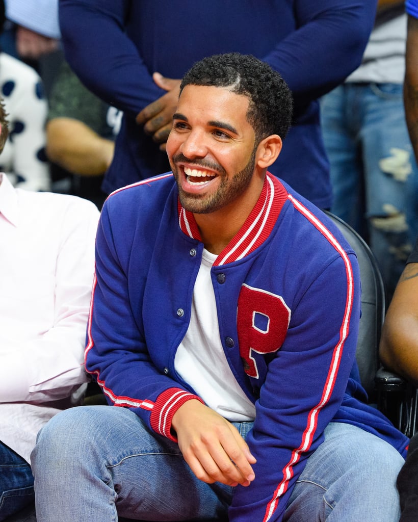 Drake brought his infectious smile to the Golden State Warriors vs. the LA Clippers game in LA on Tuesday.