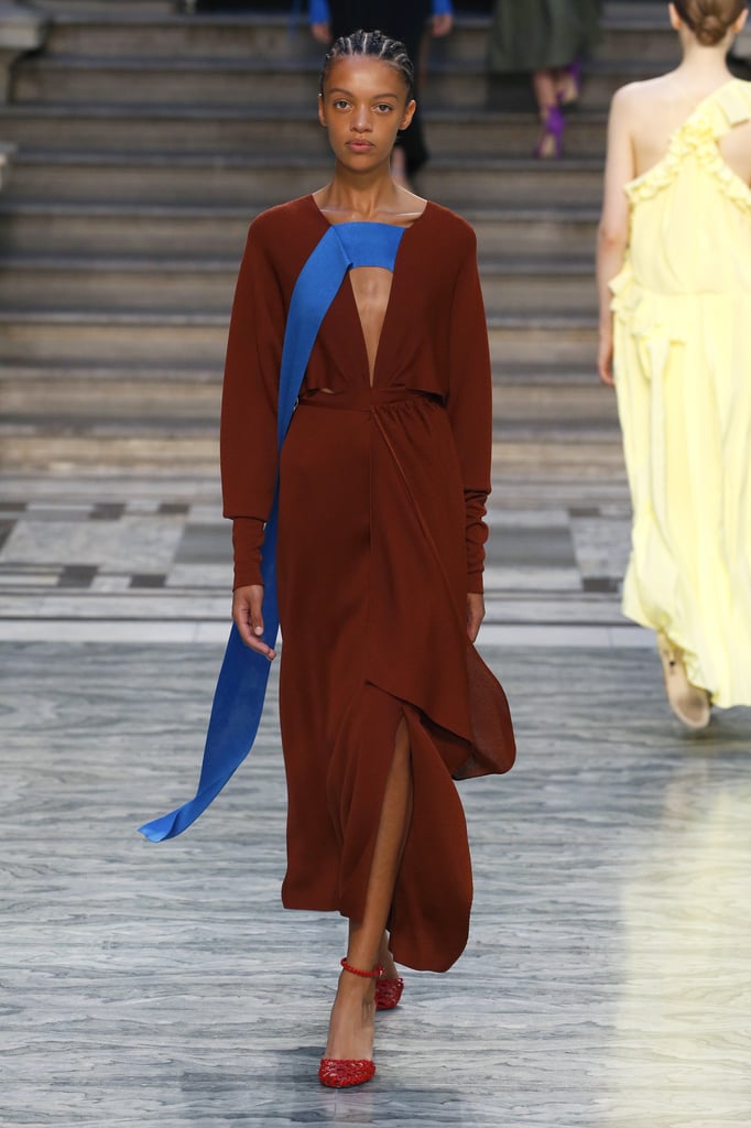 A Rust-Colored Dress From the Victoria Beckham Runway at London Fashion Week