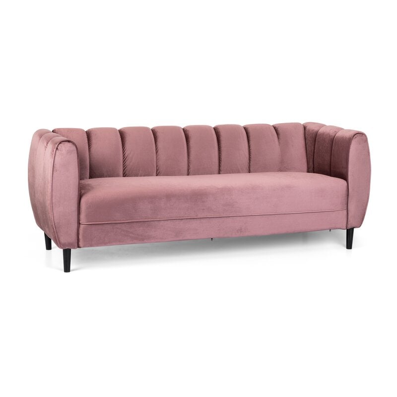 Everly Quinn Kerman Modern Velvet 3 Seater