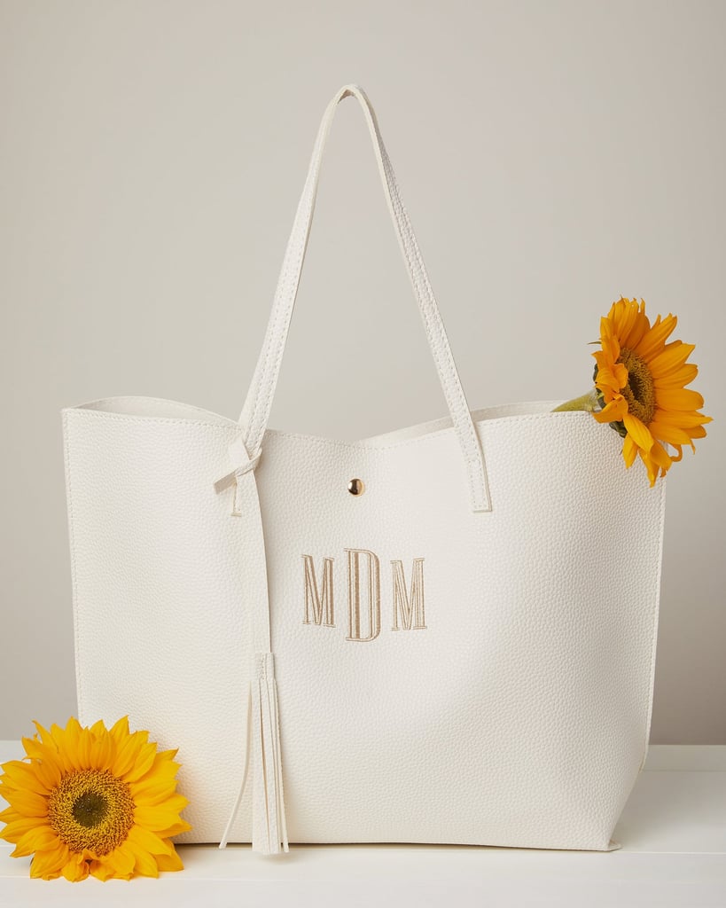 An Every Day Must-Have: Monogrammed Faux Leather Tote Bag