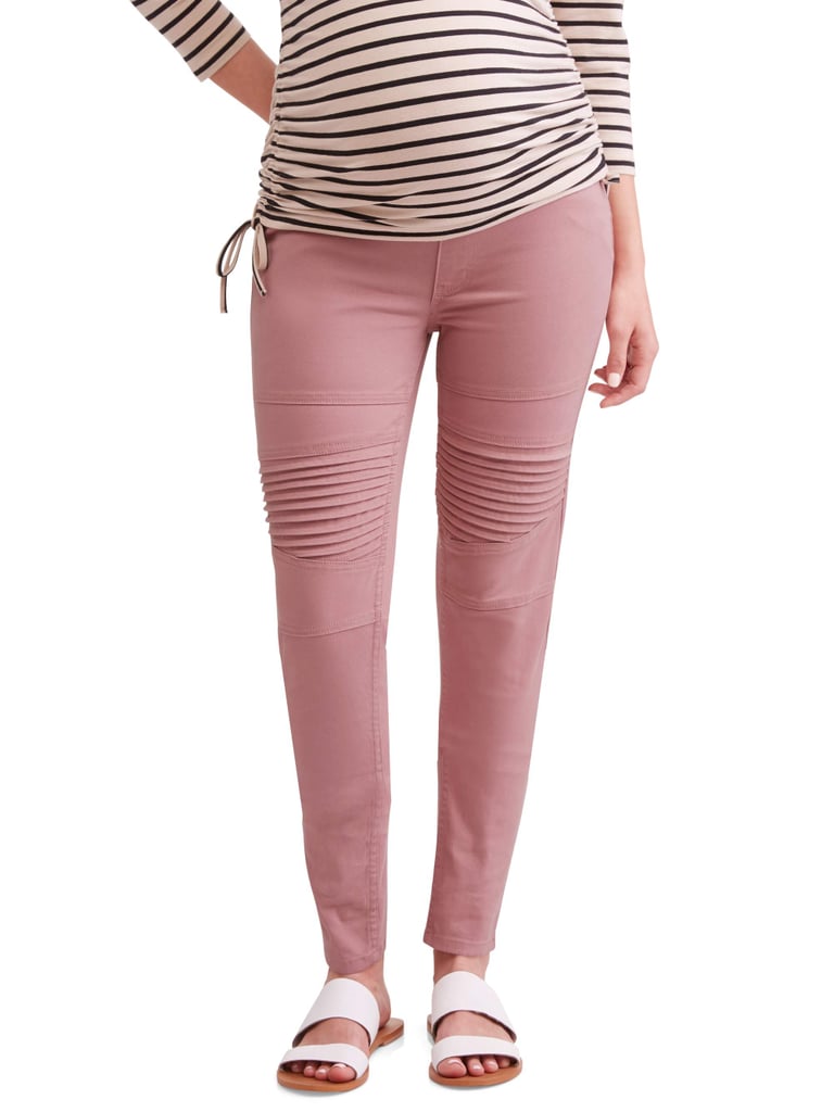 Maternity Over the Belly Skinny Moto Jegging