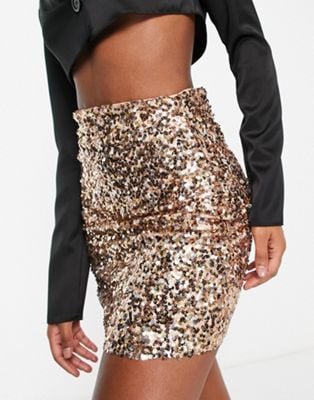 ASOS Design Sequin Mini Skirt