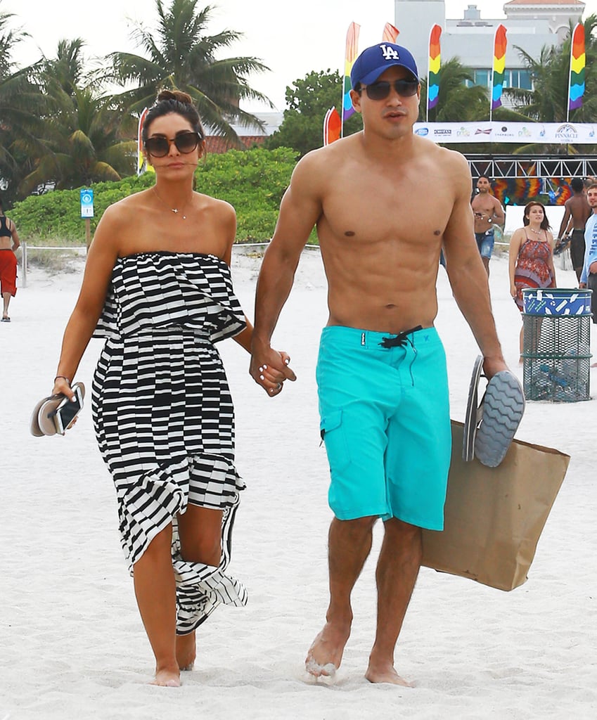 Shirtless Mario Lopez With Wife in Miami Beach | Pictures