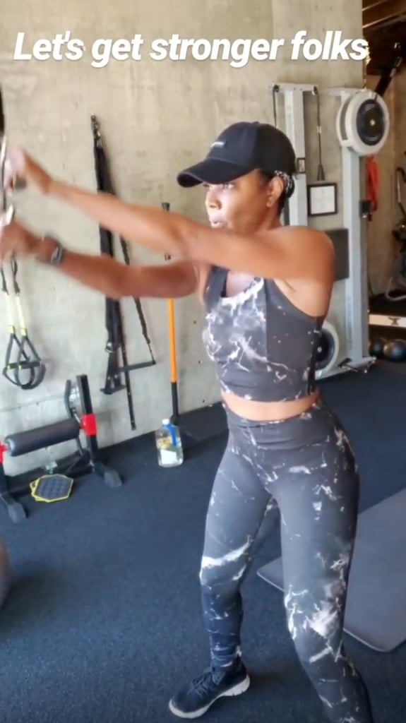 . . . then extended them back up to complete one rep before repeating the same form.