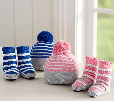 Margherita Missoni Striped Hat & Bootie Set