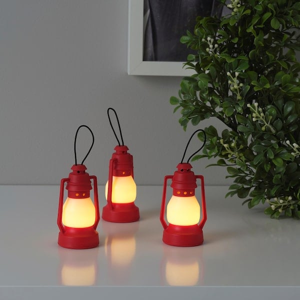 Vinterfest Red Lantern LED Decorative Lights | Ikea's 2019 Holiday Collection Is Here, and Prices For Christmas Decorations Start Low as $1 | POPSUGAR Home Photo