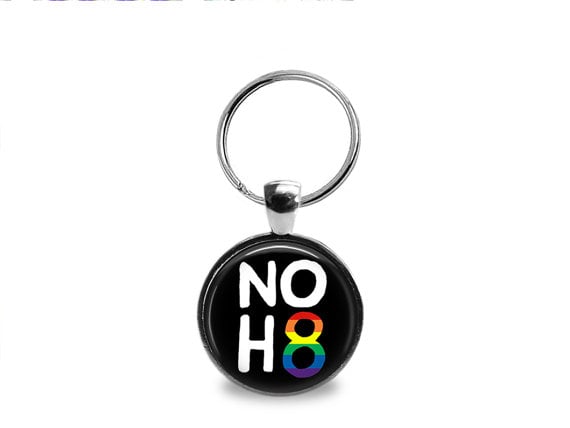 Gay Pride Pendant or Keychain