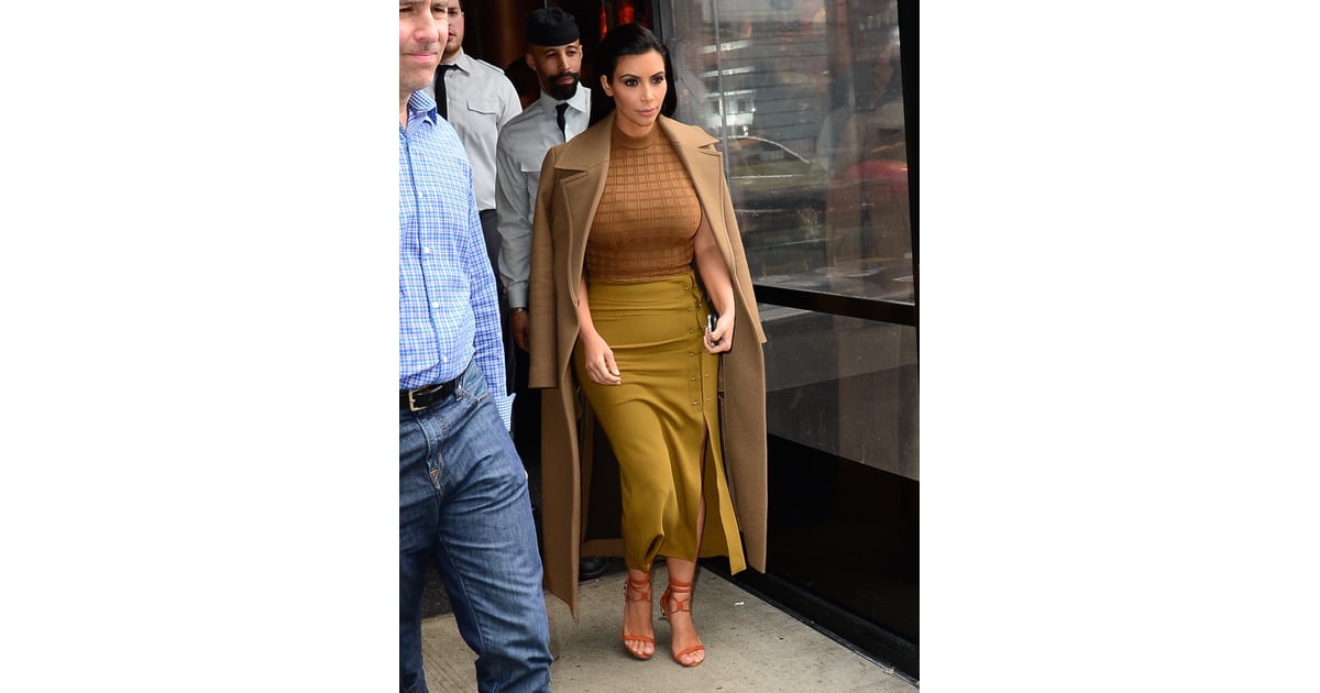 Kim Wore An Outfit Full Of Neutrals For An Outing In Soho Kim