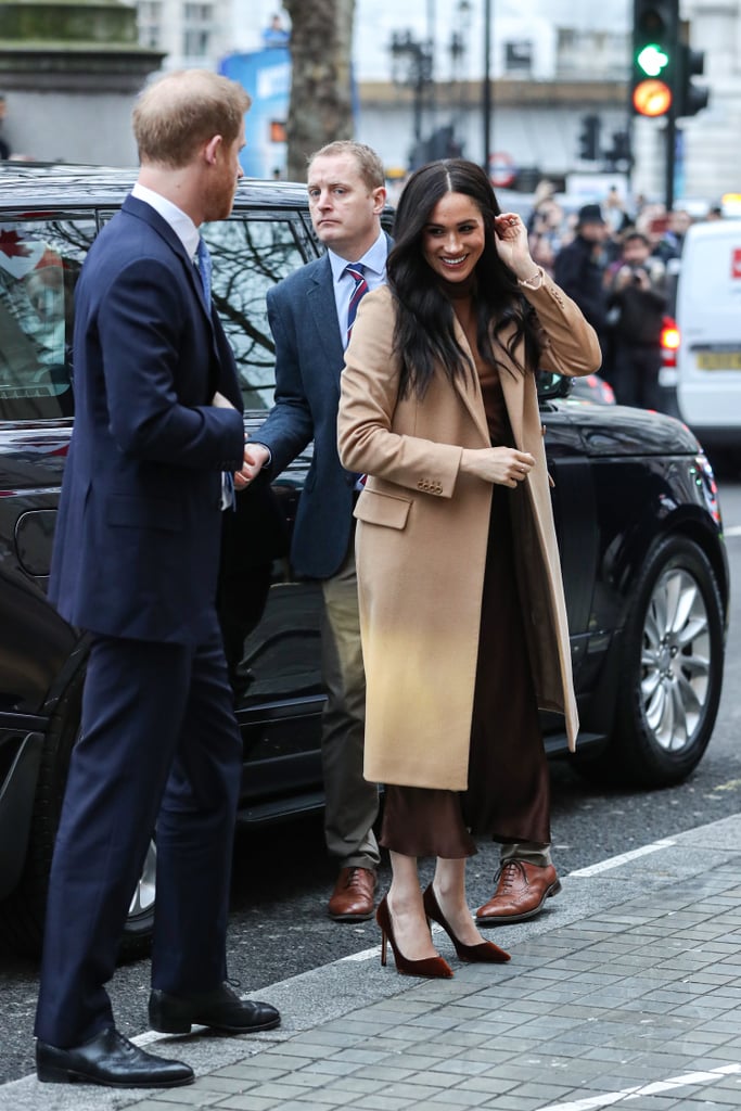 Meghan Markle's Tonal Brown Look at Canada House 2020 | POPSUGAR Fashion