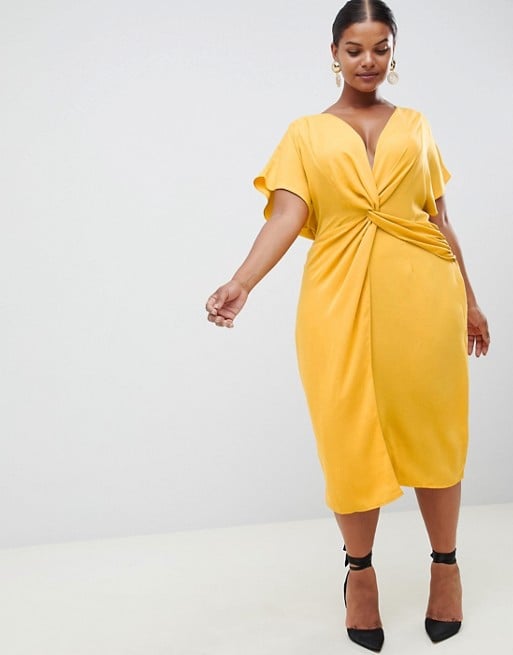asos curve yellow dress