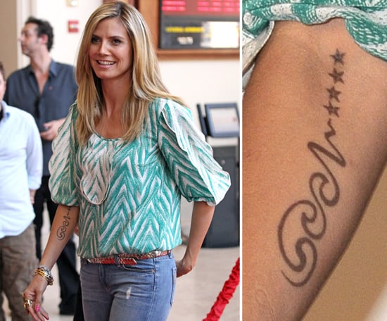 Heidi Klum's arm tattoo marked her and then-husband Seal's fourth wedding anniversary. It also paid homage to their four children.