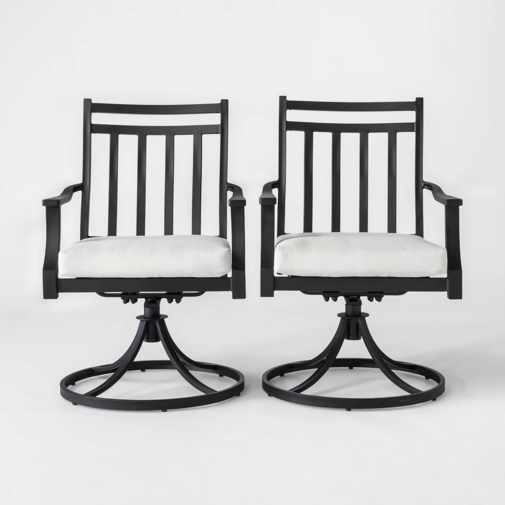 Fairmont Metal Patio Swivel Rocking Dining Chairs