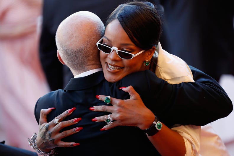 Rihanna and Jeffrey Katzenberg