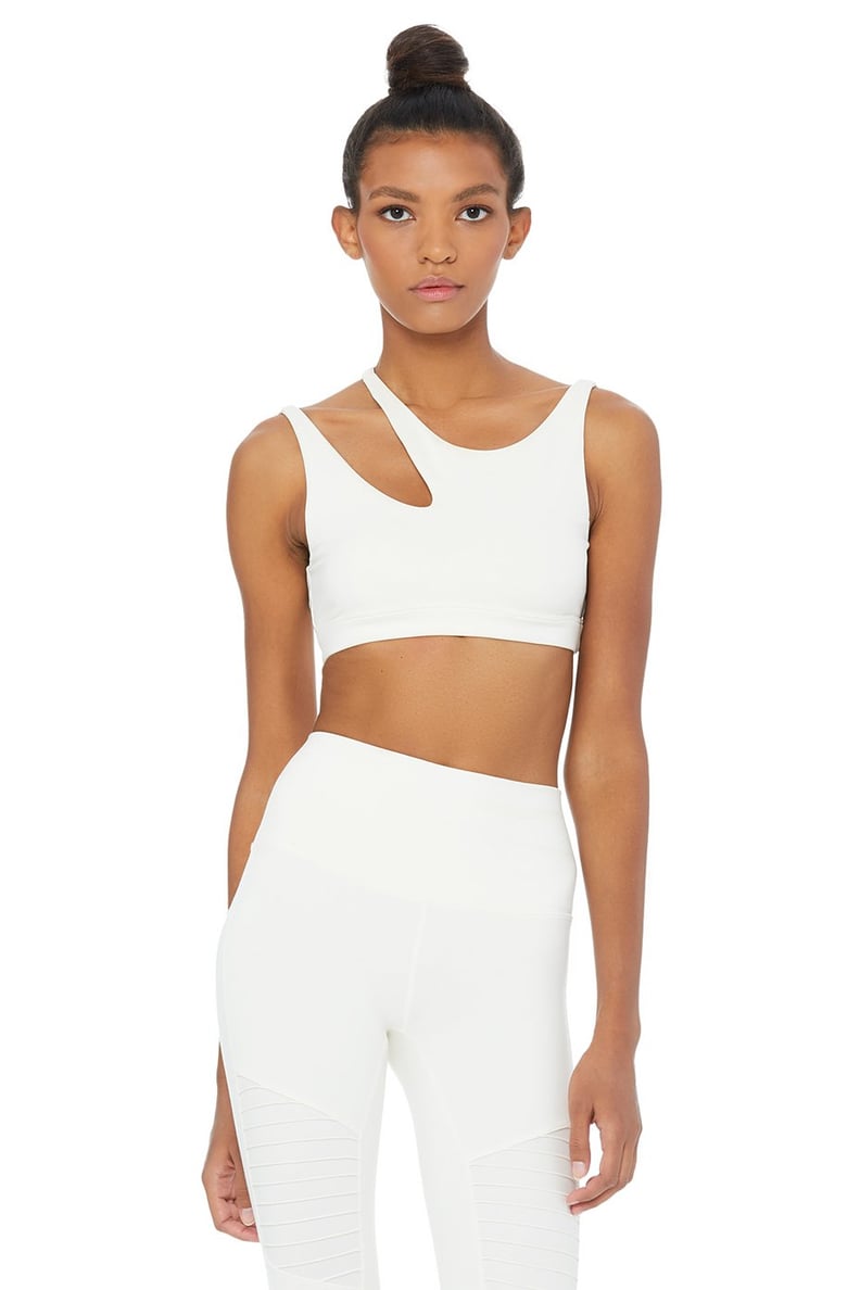 Womens Alo Yoga white Wellness Sports Bra