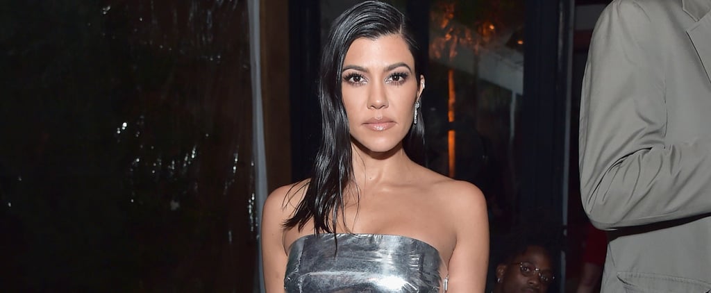 Kourtney Kardashian Silver Milly Dress at GQ Party