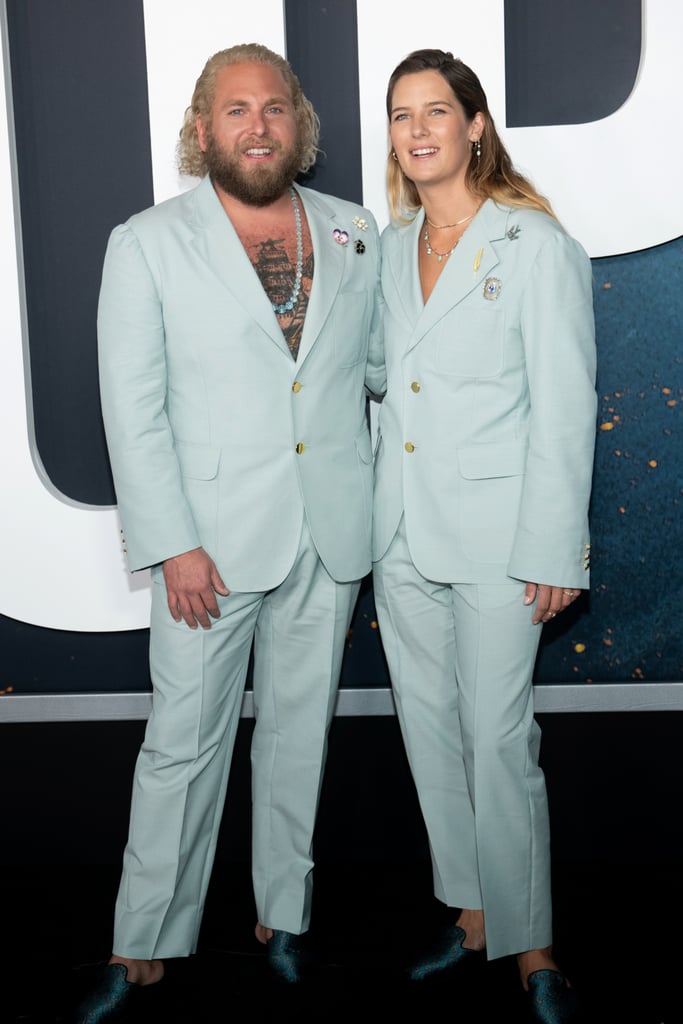 Jonah Hill and Sarah Brady Wear Matching Blue Gucci Suits