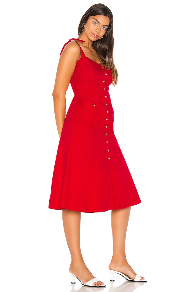Song of Style Maya Midi Dress in Red from Revolve.com