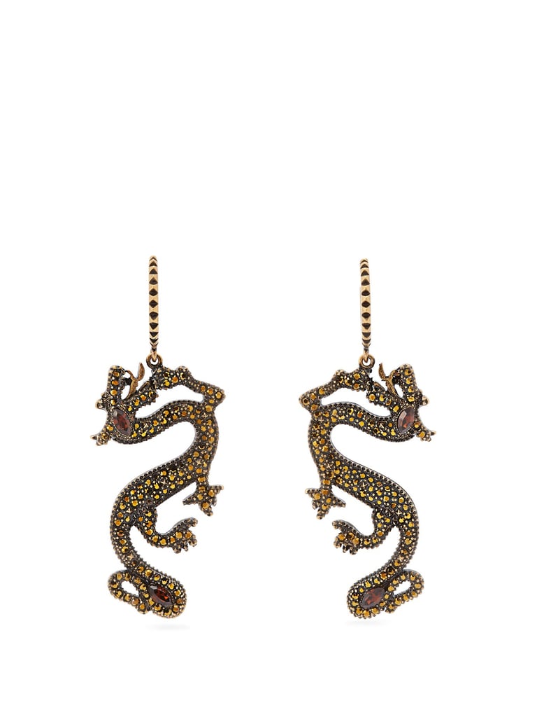 Valentino Dragon Crystal Embellished Earrings