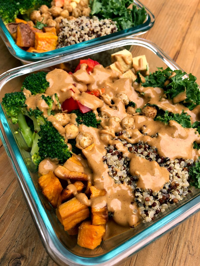 Sweet Potato, Chickpea, and Broccoli Buddha Bowl Meal Prep