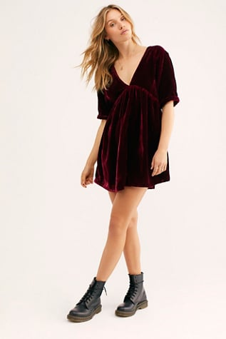 Free People Ivy Velvet Mini Dress | Annie Murphy Kept a Special Dress ...