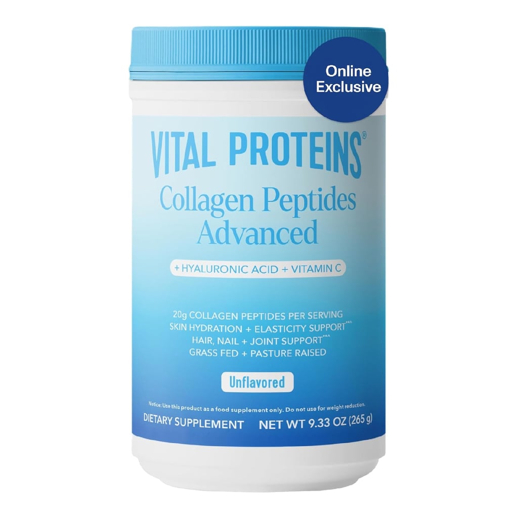 Vital Proteins Collagen Peptides Powder ($22, originally $31)
This collagen powder has earned its title as a wellness staple, and not just because Jennifer Aniston swears by it. The unflavored powder dissolves into coffee, smoothies, and more for a boost of collagen peptides that support healthy hair, skin, nails, and joints. It's an easy, low-lift way to work a little extra self-care into your daily routine, and the results are why so many people keep it stocked in their pantry.
Editor Quote: "Because this collagen peptides powder had no flavor, it was easy to mix into my foods or drinks. I never noticed a significant aftertaste (but for the record, this peptide powder is also available in flavors like chocolate, vanilla, and lemon)." — Christina Stiehl, former senior fitness editor